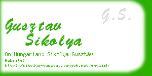 gusztav sikolya business card